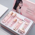 OKADY Fullerene Brightening 8-Piece Skin Care Set, Hydrating Anti-Dull Full Facial Beauty Kit With BB Cream & Lipstick, Gift Set For Women Worldwide Shipping