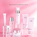 O'KADY Bird's Nest & Pearl Luxury Repair 7-Piece Skincare Set, Hydrating Brightening Facial Kit For Dry Rough Fragile Skin