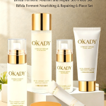 O'KADY Saccharomyces Ferment Repair 6-Piece Facial Skincare Set, Hydrating Soothing Barrier Recovery Kit For All Skin Types