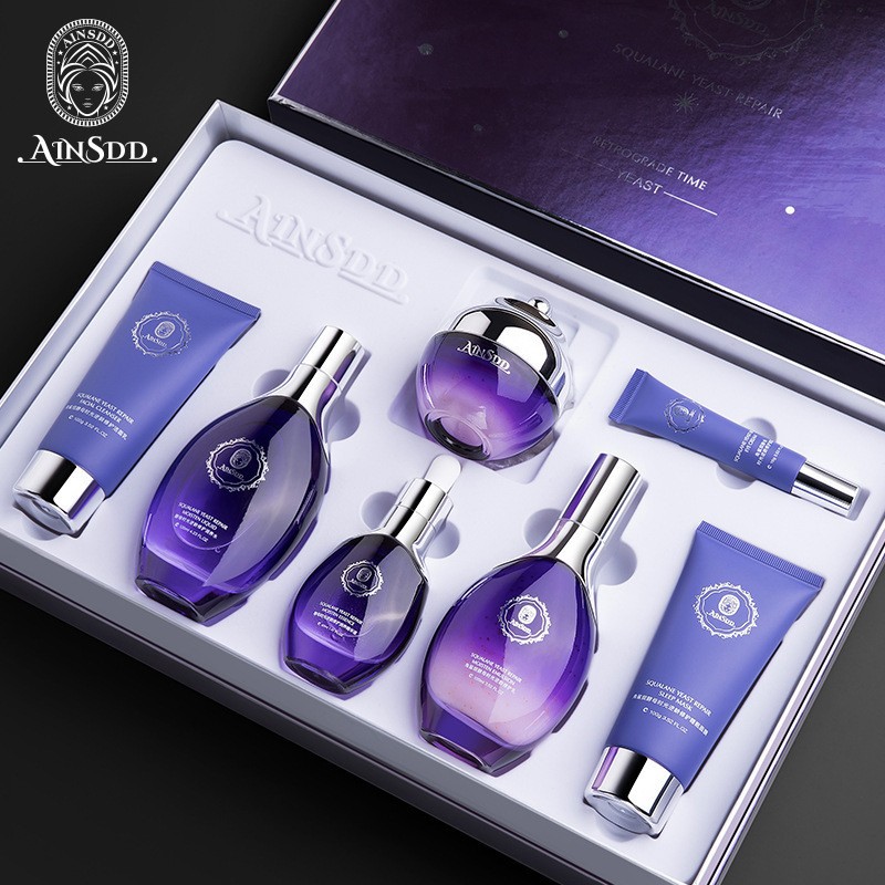 image_455652598699537 ANISDD Squalane Yeast Anti-Aging 7-Piece Facial Skincare Set, Hydrating Firming Wrinkle Repair Daily Face Care Kit For All Skin Types Women - Image 1