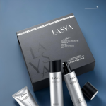 LASYA Men's Pro-Xylane 3-Piece Skincare Set with 10 Sheets Oil Control Mask & Gift Bag, Hydrating Firming Facial Kit Gift Box
