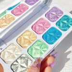 Macaron 8 Colors Chameleon Eyeshadow Palette, Multi-Chrome Iridescent Shifting Glitter Eye Makeup, High Pigment Metallic Shimmer Eye Shadow Tray Fast Shipping From US-LAX Warehouse