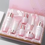 BEKAY Rose Polysaccharide Brightening 7-Piece Skin Care Set, Anti-Wrinkle Firming Hydrating Facial Kit For Women, Complete Daily Skin Routine Gift Box,
