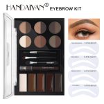 2 In 1 Eyebrow Makeup Kit, 6 Shades Brow Powder + 5 Shades Cream Brow Pomade With Brow Brushes & Eyebrow Stencils Waterproof Long Lasting Brow Palette Fast Shipping From US-LAX Warehouse