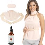 Castor Oil Pack Wrap Set, Sleeveless Vest Castor Oil Compress With Neck Wrap & 2oz Organic Cold Pressed Castor Oil, Reusable Organic Cotton Flannel Fast Shipping From US ATL Warehouse