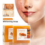 2 Pack 100g Turmeric Essential Oil Bar Soap, Natural Organic Turmeric Cleansing Soap for Face & Body, Deep Clean Pores & Soften Skin, Fast Shipping From US-LAX Warehouse