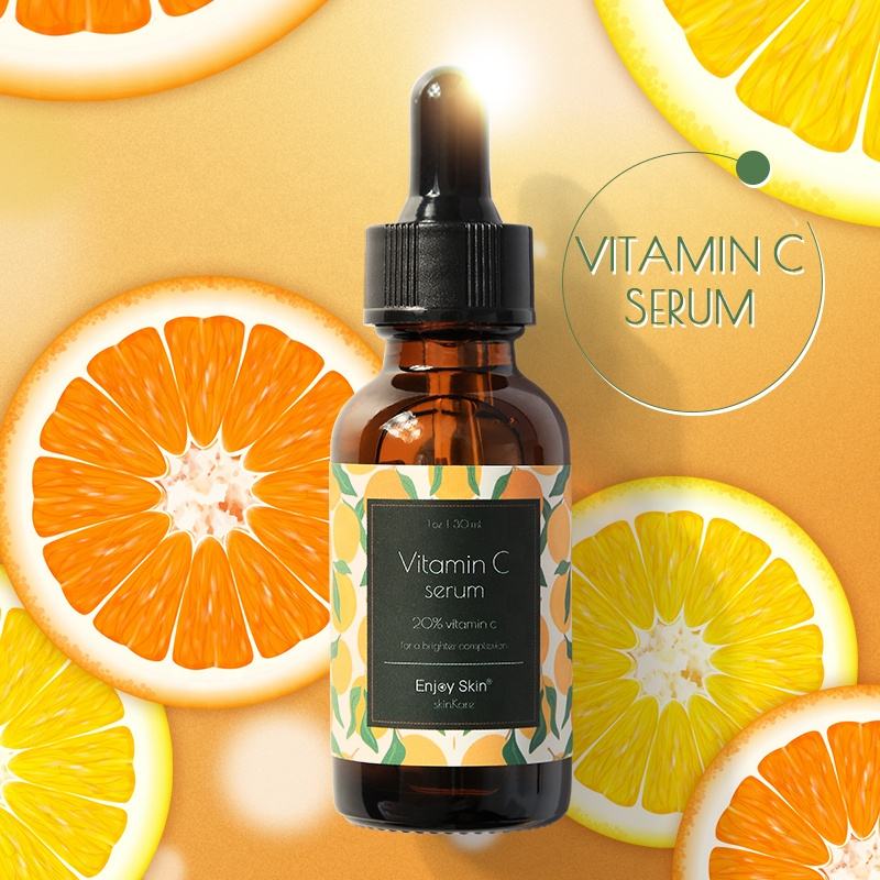 33W1SMAJRQ9KH83GZTAKPGXZE2 Enjoy Skin 20% Vitamin C Face Serum 30ml, Brightening Anti-Aging Anti-Dark Spot Facial Essence, Minimize Pores & Fade Hyperpigmentation Fast Shipping From US-LAX Warehouse - Image 1