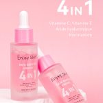 Enjoy Skin 4 In 1 Hyaluronic Acid Facial Serum 30ml, Niacinamide VC Vitamin E Hydrating Brightening Anti-Acne Pore Minimizing Skin Booster Essence Fast Shipping From US-LAX Warehouse