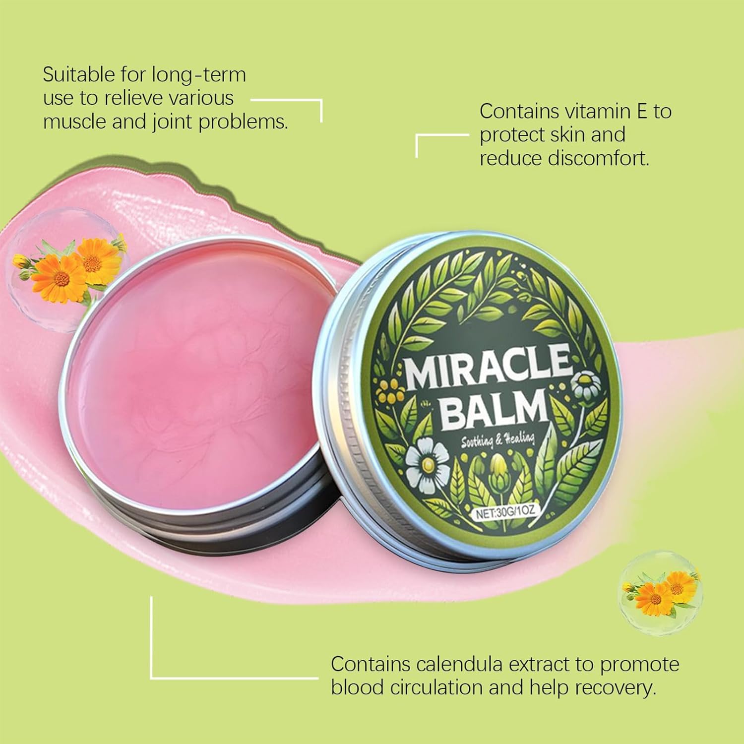 4ZEKWRN9138NSVR7RA23D11SES Pack Miracle Balm Natural Joint & Muscle Relief Ointment, Fast Absorb Non-Greasy Soothing Balm For Back Hand Foot Neck Fast Shipping From US ATL Warehouse - Image 1