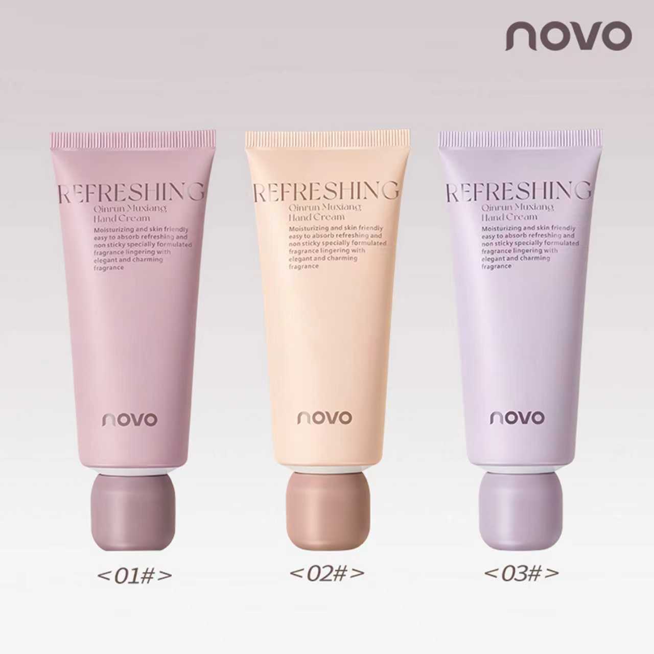58DXFY9X7P9T5RBFY04VSX953W 3Pcs NOVO Refreshing Fragrance Hand Cream 60g Each, Lightweight Non-Greasy Deep Moisturizing Repair Dry Cracked Cuticle Portable Hand Lotion Set Fast Shipping From US-LAX Warehouse - Image 1