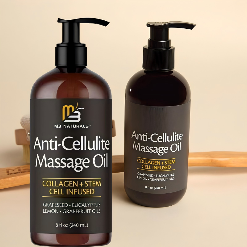 5H3E2K6GTJ93S8DRGEM38P878V 240ml Anti Cellulite Massage Oil With Collagen & Stem Cell, Natural Grapefruit Lemon Body Oil For Skin Firming Moisturizing - Image 1