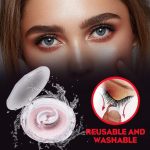 Reusable Self Adhesive 3D Thick False Eyelashes, No Glue No Eyeliner Needed Handmade Fiber Lashes Natural Dense Eye Lashes With Crystal Storage Case