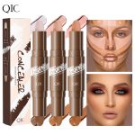 3Pcs QIC Double Ended Contour Highlighter Concealer Stick Set, Waterproof Sweatproof Long Lasting Face Shading Nose Shadow Brightening Cream Contour Pen Fast Shipping From US-LAX Warehouse