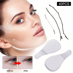 40Pcs Instant Face Lift Tape With 2 Lifting Bands, Invisible Wrinkle Reducer Eye & Jawline Tightening Sticker Fox Eye Makeup Lift Strips For All Hair Colors Fast Shipping From US-LAX Warehouse