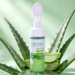PHISYA Aloe Vera Amino Acid Cleansing Foam with Silicone Brush, Gentle Oil Control Acne Facial Cleanser, Deep Pore Cleansing Hydrating Mousse Fast Shipping From US-LAX2 Warehouse