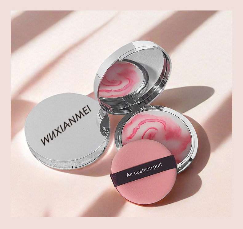 详情图14 Pink Marble Setting Pressed Powder, Oil Control Long Lasting Brightening Blur Pores Matte Compact Powder With Mirror Daily Makeup Fast Shipping From US-LAX Warehouse - Image 1